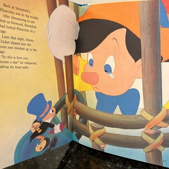 Vintage 1986 Walt Disney Pinocchio Gallery Books Hardcover Collectible - Picture 6 of 9